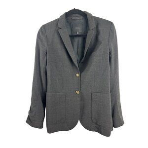 Aritzia Talula Exeter Blazer Wool-Blend in Charcoal Grey Womens Size 6
